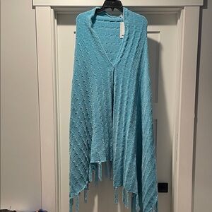 NWT LuLaRoe Teal Sweater Knit Wrap - one size fits all